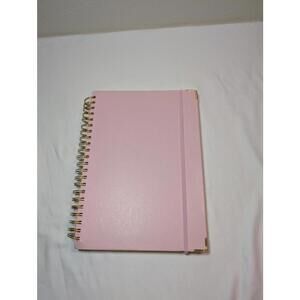 Pink Hardcover Spiral Bound Notebook Journal with Gold Accents NWOT